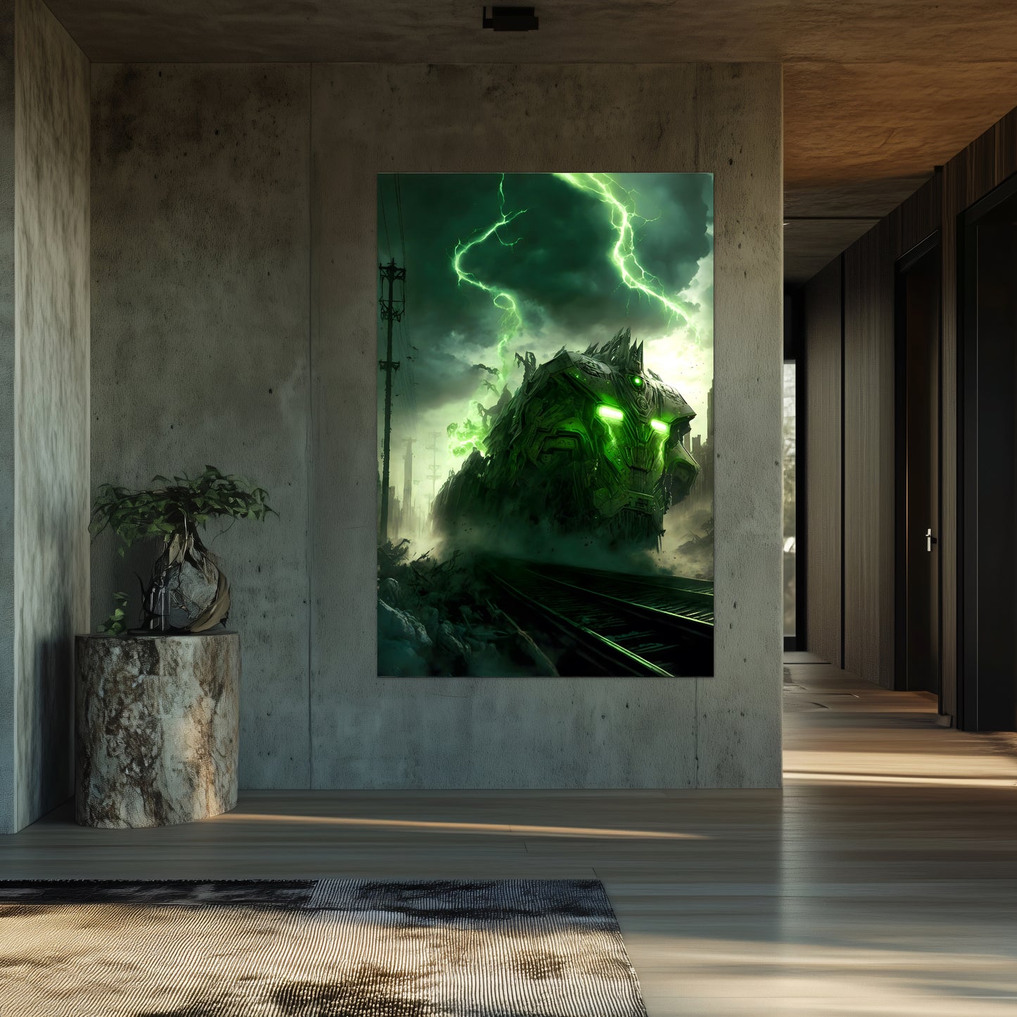 Zombie Train Poster – Wraithstorm Oppressor | Awe-Inspiring Wall Art for Sci-Fi & Fantasy Train Enthusiasts | Unique and Exclusive Artwork