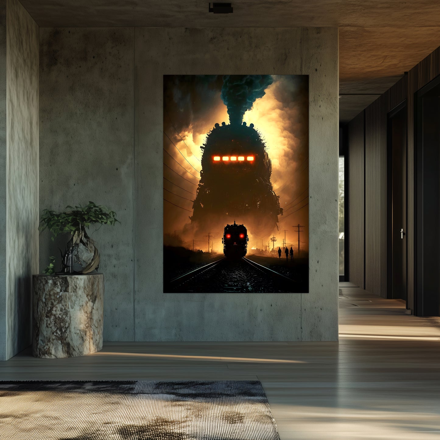 Post-Apocalyptic Train Poster – The Endbringer | Awe-Inspiring Wall Art for Sci-Fi & Fantasy Train Enthusiasts | Unique and Exclusive Artwork