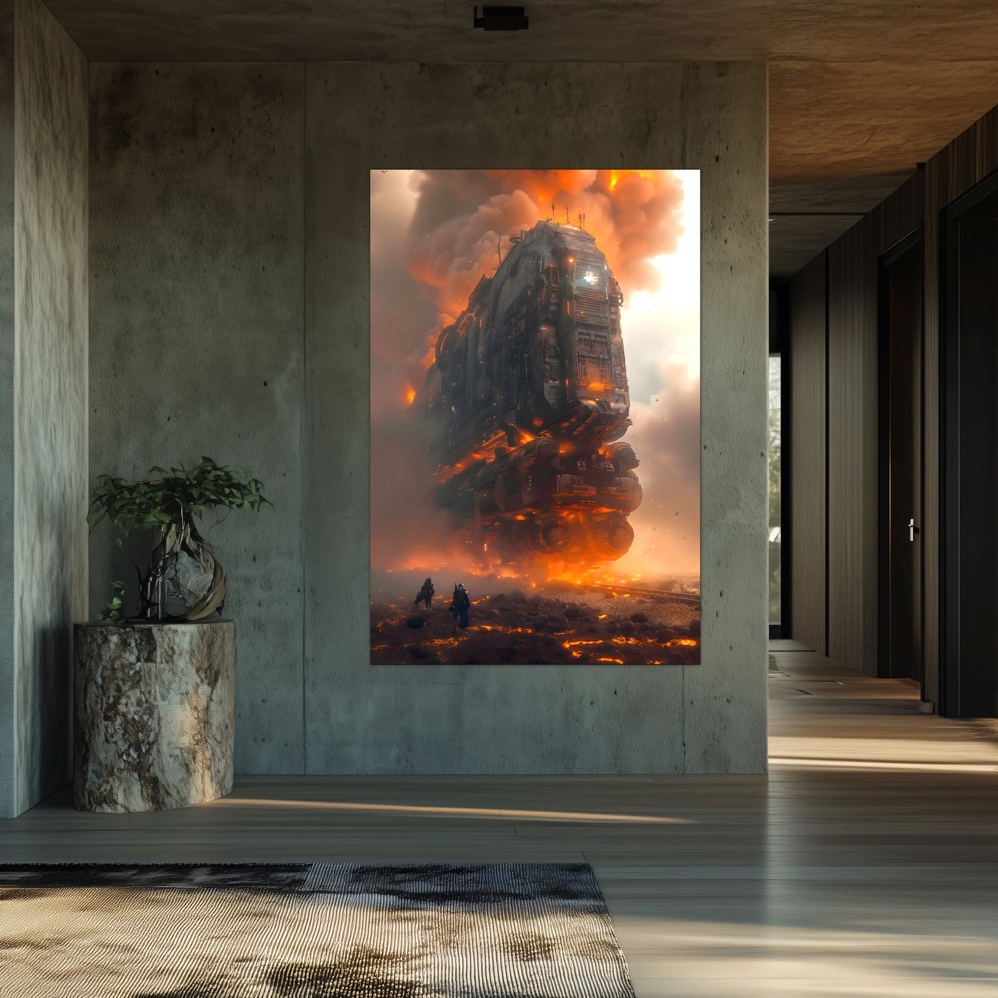 Wasteland Train Poster – Exodus Beta | Awe-Inspiring Wall Art for Sci-Fi & Fantasy Train Enthusiasts | Unique and Exclusive Artwork