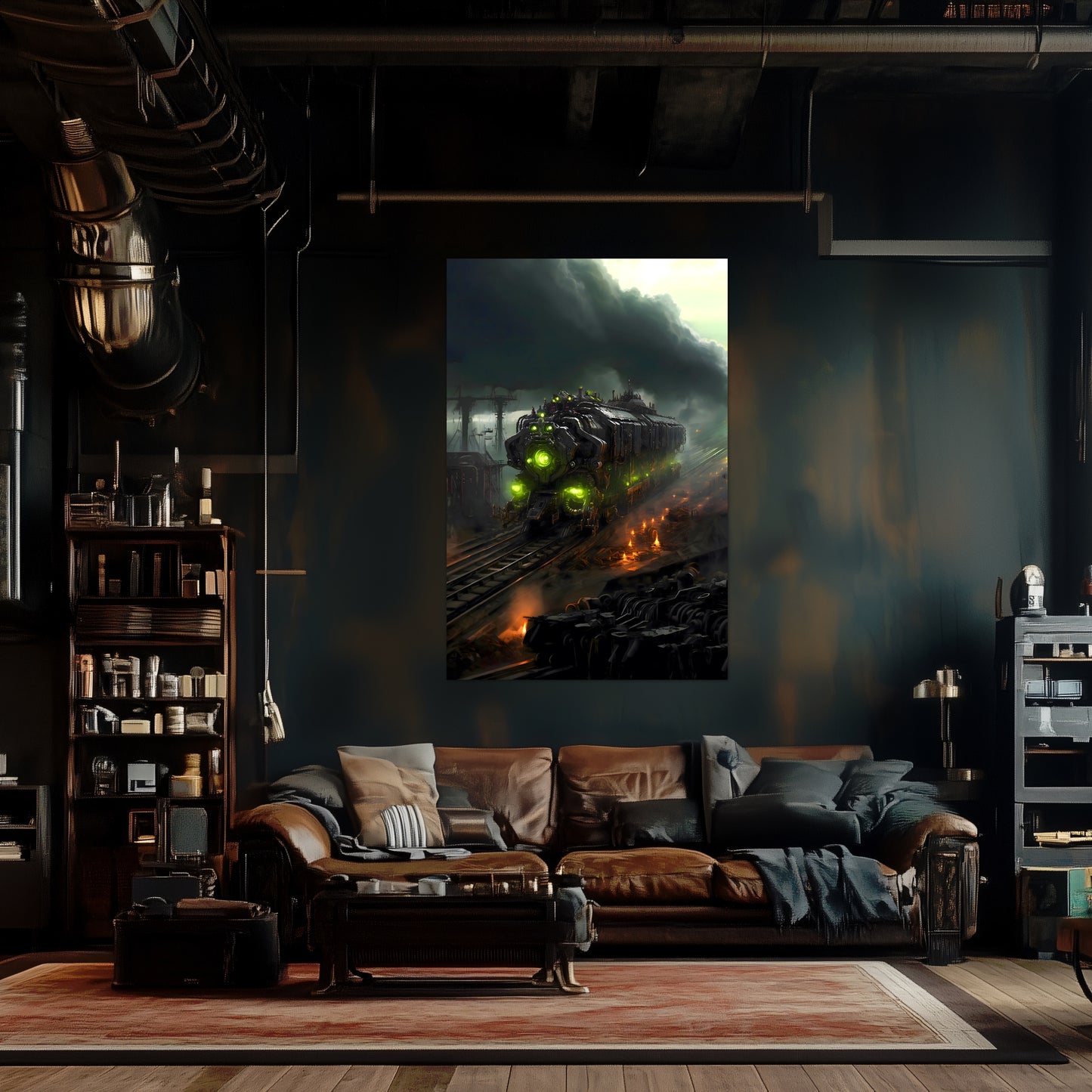Zombie Train Poster – Dreadcrave Collector | Awe-Inspiring Wall Art for Sci-Fi & Fantasy Train Enthusiasts | Unique and Exclusive Artwork