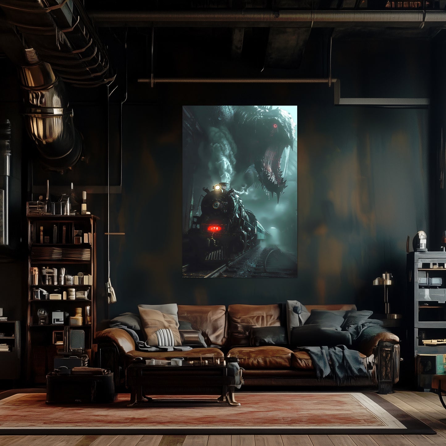 Fantasy Train Poster – Dragonbane Express | Awe-Inspiring Wall Art for Sci-Fi & Fantasy Train Enthusiasts | Unique and Exclusive Artwork