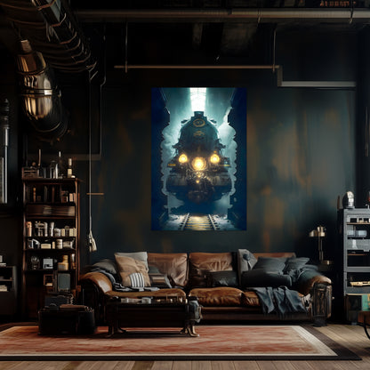 Diesel Train Poster – Tempus Imperator | Awe-Inspiring Wall Art for Sci-Fi & Fantasy Train Enthusiasts | Unique and Exclusive Artwork