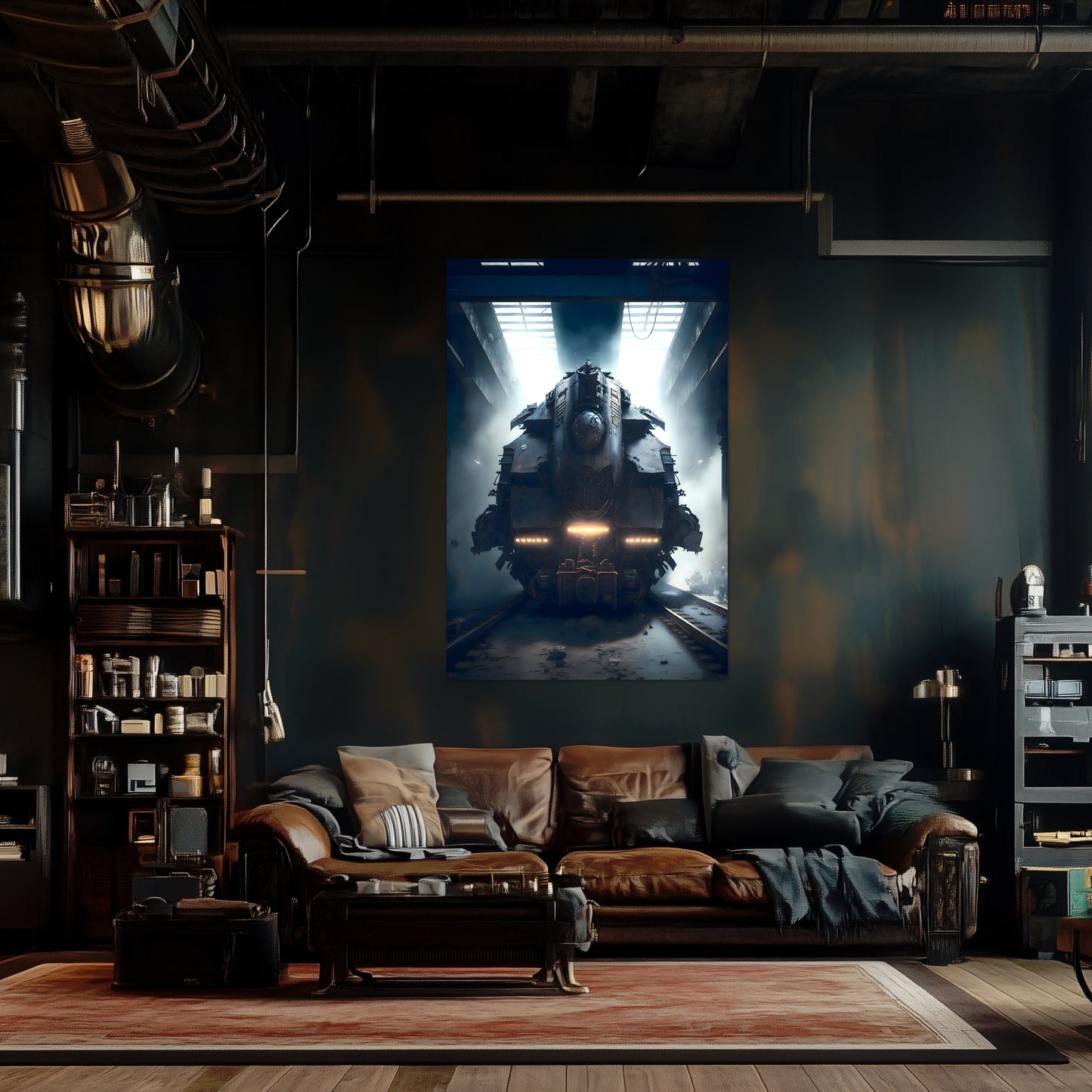 Diesel Train Poster – Aeternum Custos | Awe-Inspiring Wall Art for Sci-Fi & Fantasy Train Enthusiasts | Unique and Exclusive Artwork
