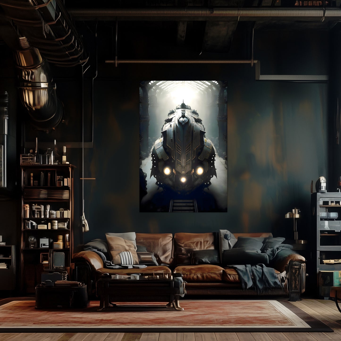 Diesel Train Poster – Chronos Magnus | Awe-Inspiring Wall Art for Sci-Fi & Fantasy Train Enthusiasts | Unique and Exclusive Artwork
