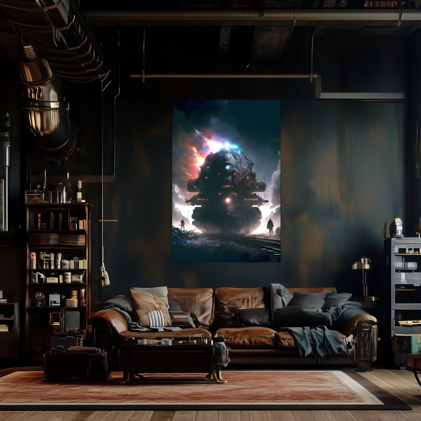 Wasteland Train Poster – The Voidstalker | Awe-Inspiring Wall Art for Sci-Fi & Fantasy Train Enthusiasts | Unique and Exclusive Artwork