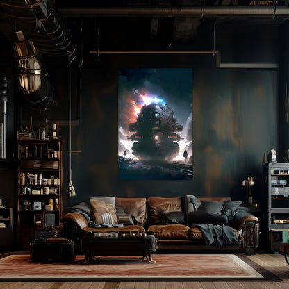 Wasteland Train Poster – The Voidstalker | Awe-Inspiring Wall Art for Sci-Fi & Fantasy Train Enthusiasts | Unique and Exclusive Artwork
