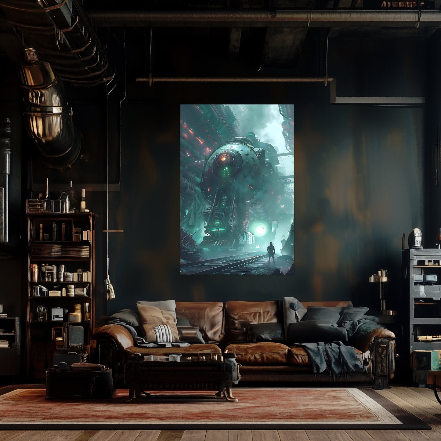 Cyberpunk Train Poster – Epitome One | Awe-Inspiring Wall Art for Sci-Fi & Fantasy Train Enthusiasts | Unique and Exclusive Artwork