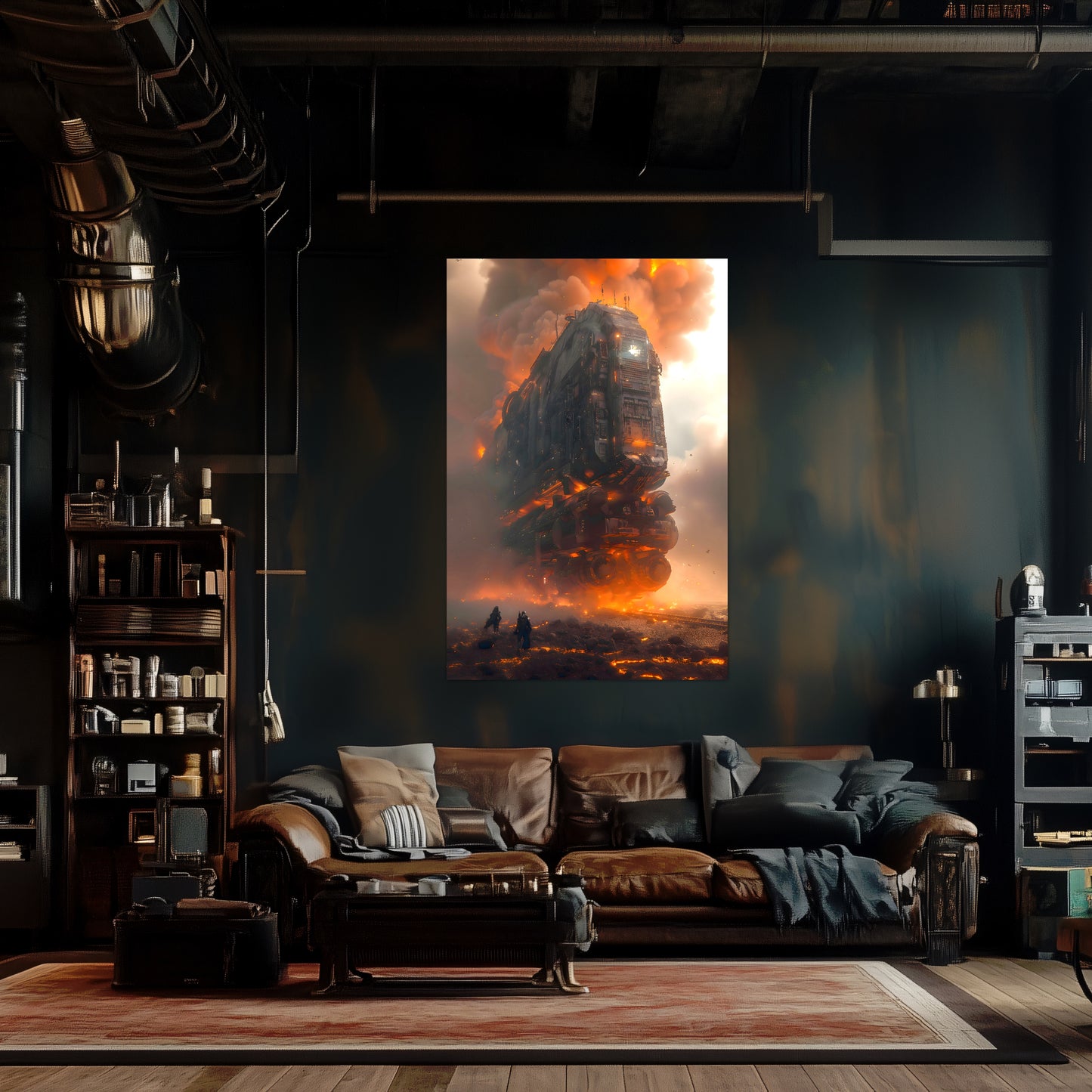 Wasteland Train Poster – Exodus Beta | Awe-Inspiring Wall Art for Sci-Fi & Fantasy Train Enthusiasts | Unique and Exclusive Artwork