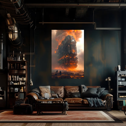 Wasteland Train Poster – Exodus Beta | Awe-Inspiring Wall Art for Sci-Fi & Fantasy Train Enthusiasts | Unique and Exclusive Artwork