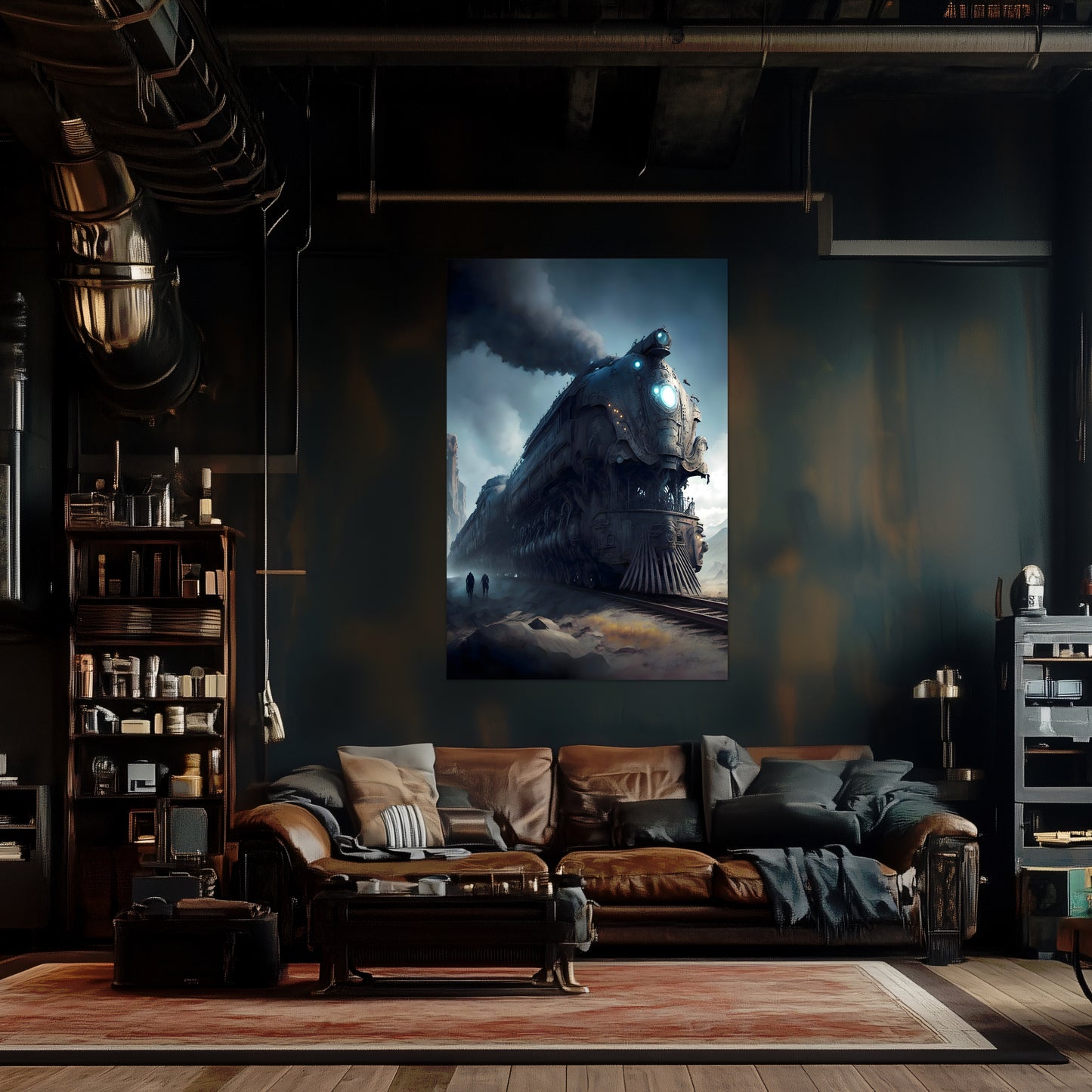 Dystopia Train Poster – Titanforge Paladin | Awe-Inspiring Wall Art for Sci-Fi & Fantasy Train Enthusiasts | Unique and Exclusive Artwork