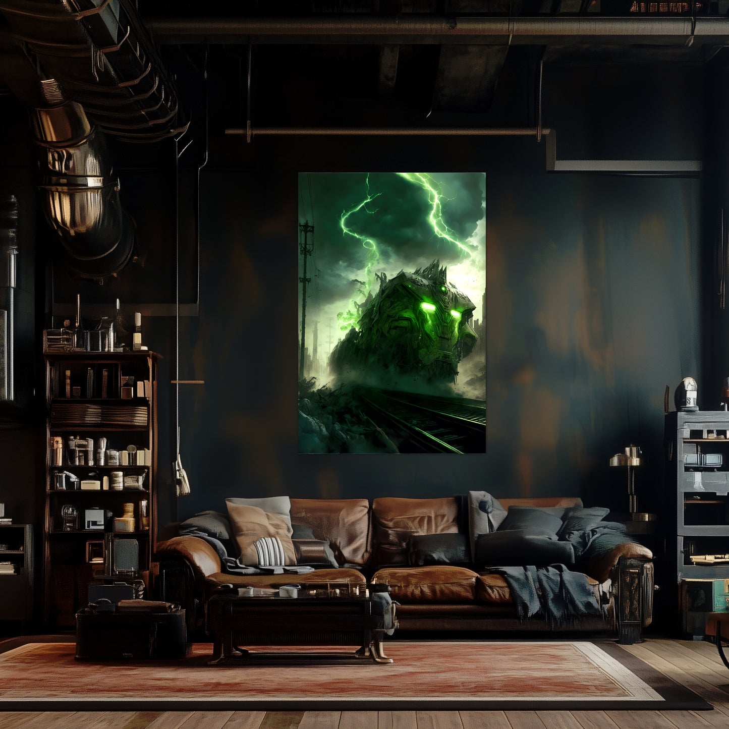 Zombie Train Poster – Wraithstorm Oppressor | Awe-Inspiring Wall Art for Sci-Fi & Fantasy Train Enthusiasts | Unique and Exclusive Artwork