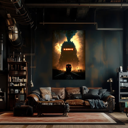 Post-Apocalyptic Train Poster – The Endbringer | Awe-Inspiring Wall Art for Sci-Fi & Fantasy Train Enthusiasts | Unique and Exclusive Artwork