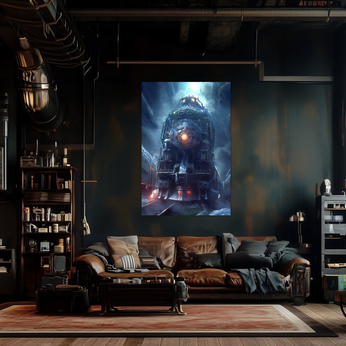 Post-Apocalyptic Train Poster – Winterborn Thunderheart | Awe-Inspiring Wall Art for Sci-Fi & Fantasy Train Enthusiasts | Unique and Exclusive Artwork