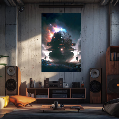 Wasteland Train Poster – The Voidstalker | Awe-Inspiring Wall Art for Sci-Fi & Fantasy Train Enthusiasts | Unique and Exclusive Artwork