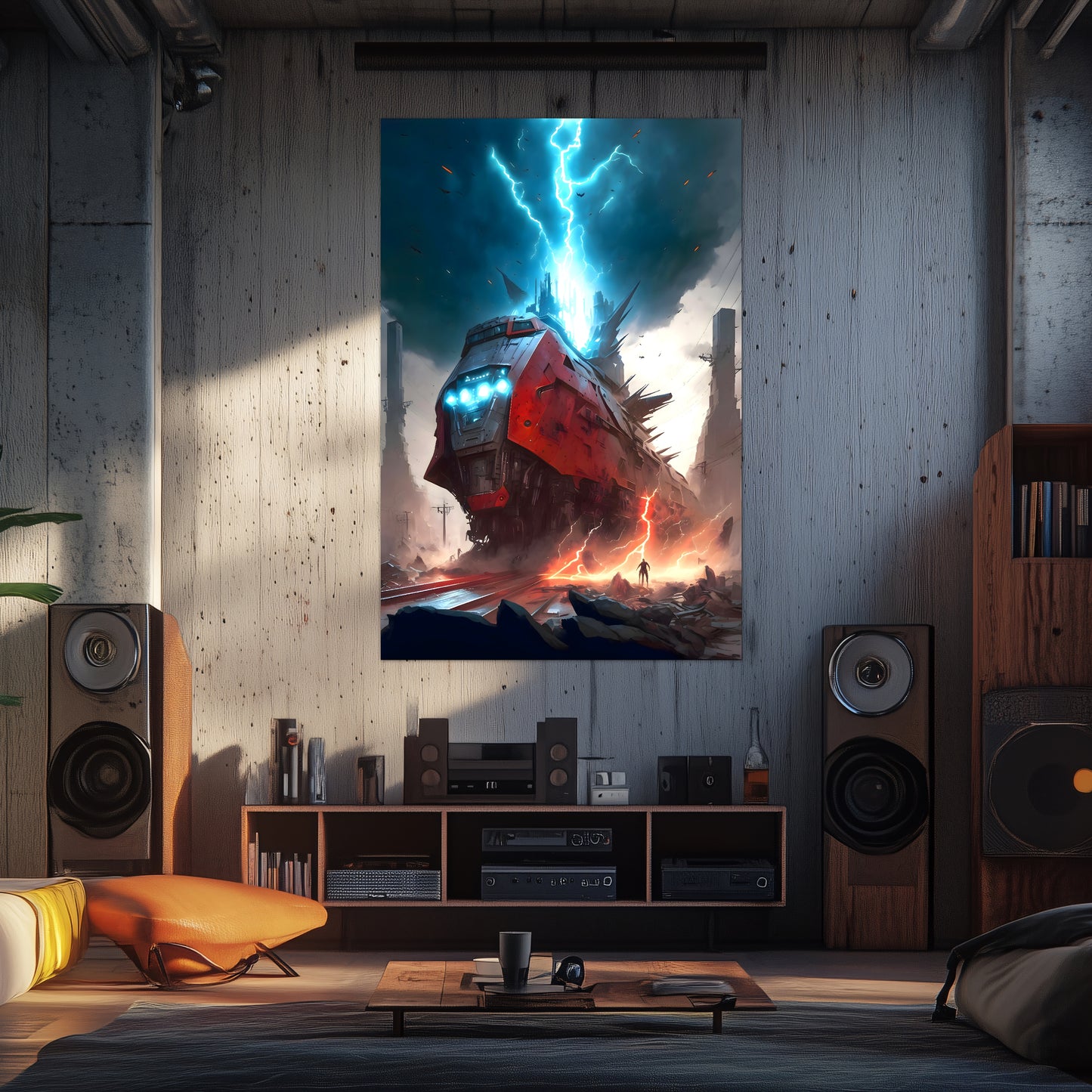 Wasteland Train Poster – Abaddon’s Wrath | Awe-Inspiring Wall Art for Sci-Fi & Fantasy Train Enthusiasts | Unique and Exclusive Artwork