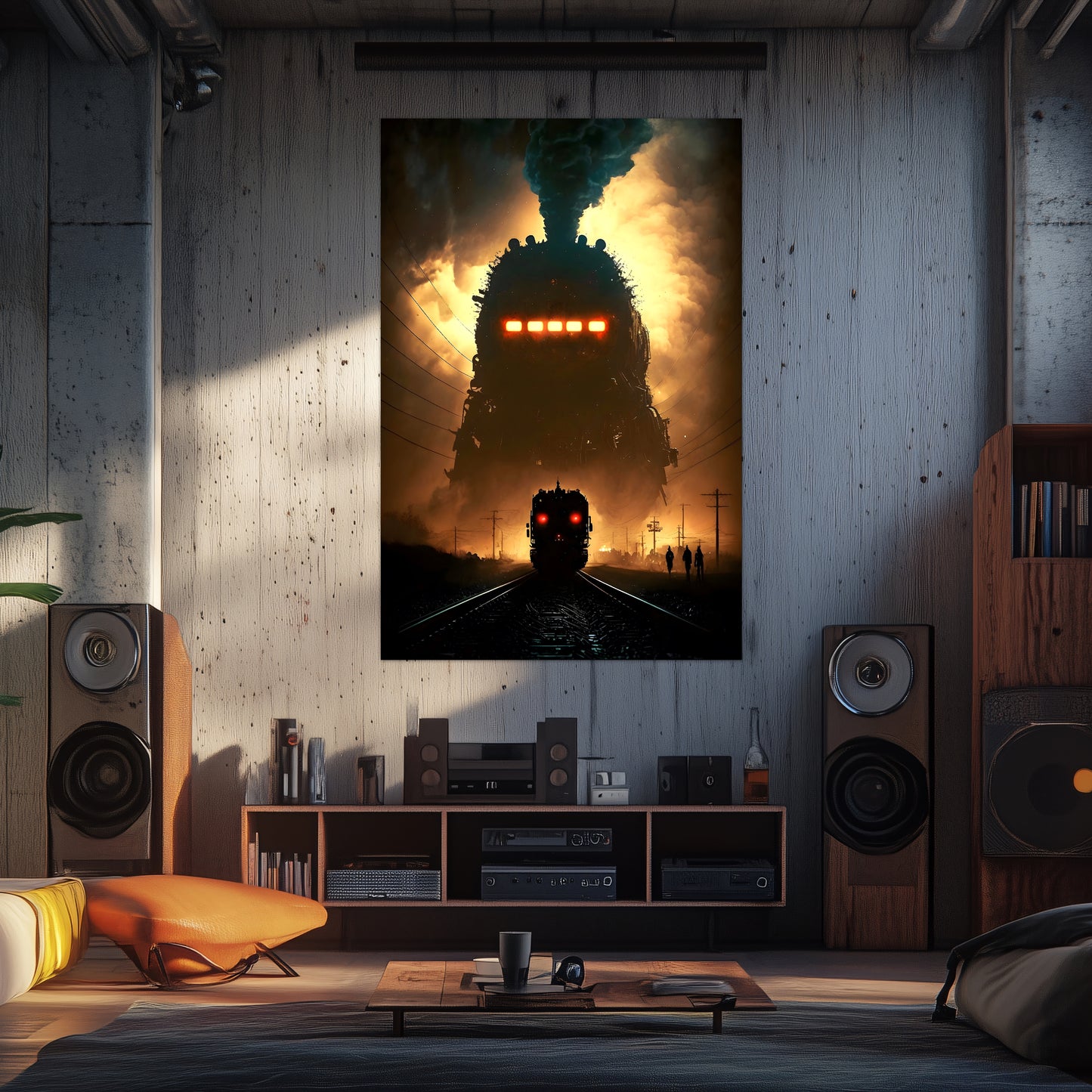 Post-Apocalyptic Train Poster – The Endbringer | Awe-Inspiring Wall Art for Sci-Fi & Fantasy Train Enthusiasts | Unique and Exclusive Artwork
