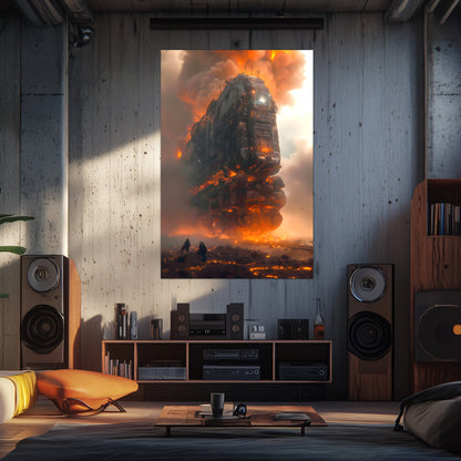 Wasteland Train Poster – Exodus Beta | Awe-Inspiring Wall Art for Sci-Fi & Fantasy Train Enthusiasts | Unique and Exclusive Artwork
