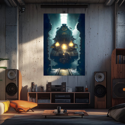 Diesel Train Poster – Tempus Imperator | Awe-Inspiring Wall Art for Sci-Fi & Fantasy Train Enthusiasts | Unique and Exclusive Artwork