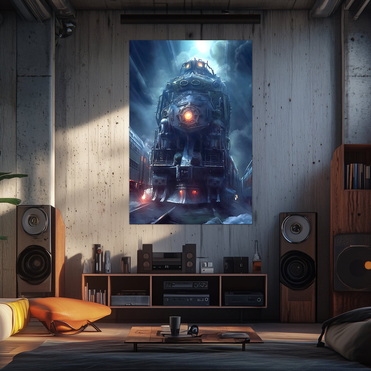 Post-Apocalyptic Train Poster – Winterborn Thunderheart | Awe-Inspiring Wall Art for Sci-Fi & Fantasy Train Enthusiasts | Unique and Exclusive Artwork