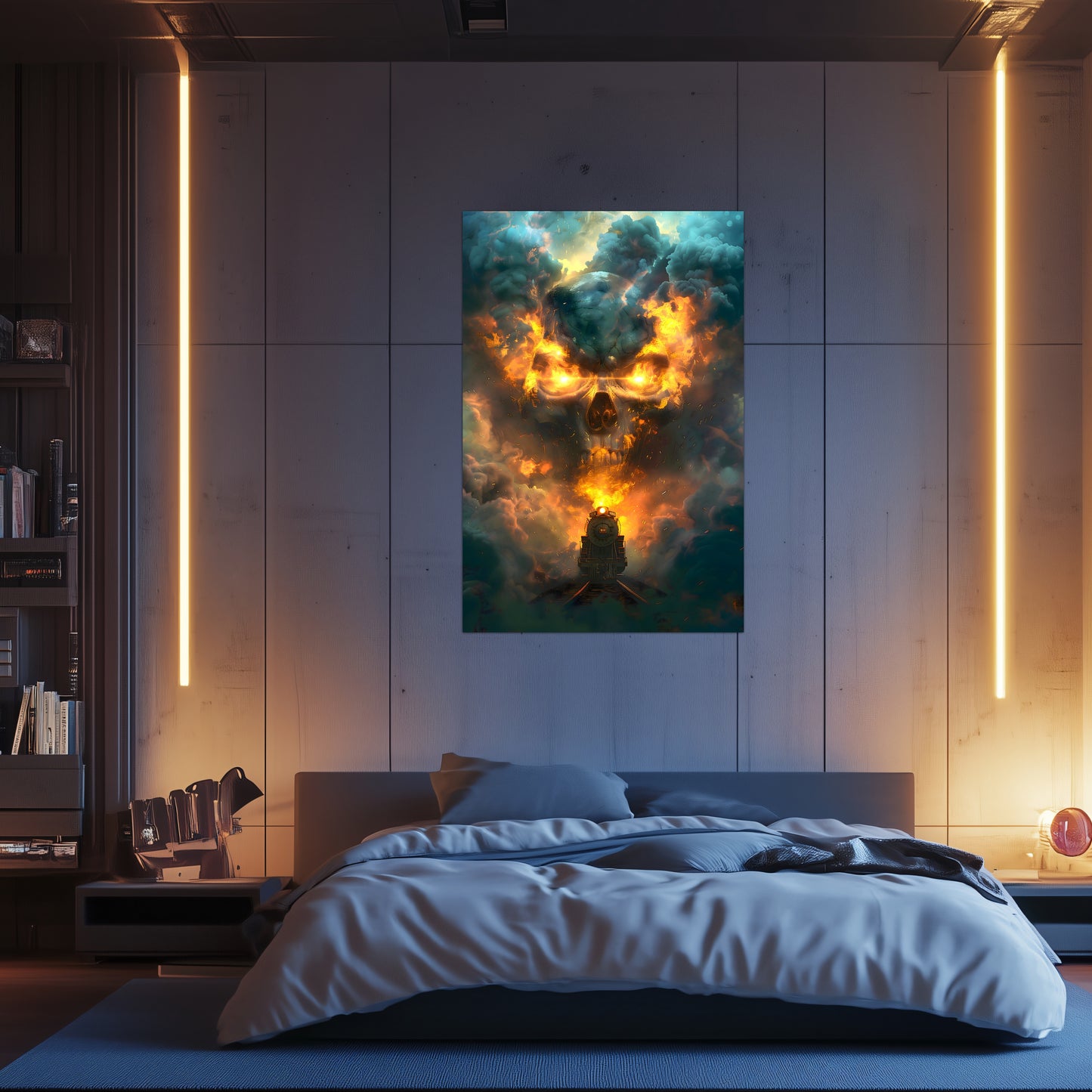 Fantasy Train Poster – Oblivion Express | Awe-Inspiring Wall Art for Sci-Fi & Fantasy Train Enthusiasts | Unique and Exclusive Artwork