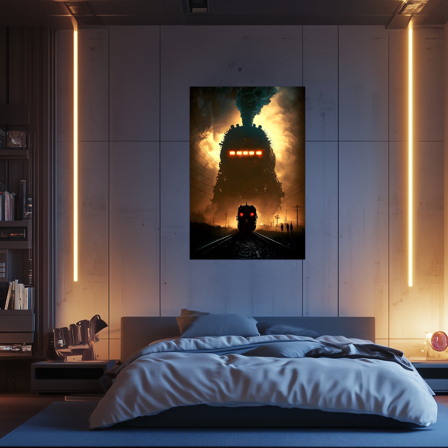 Post-Apocalyptic Train Poster – The Endbringer | Awe-Inspiring Wall Art for Sci-Fi & Fantasy Train Enthusiasts | Unique and Exclusive Artwork