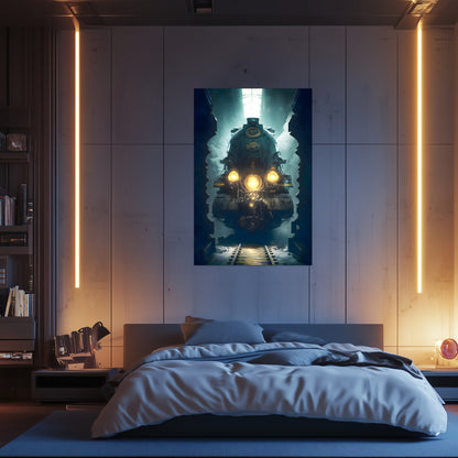 Diesel Train Poster – Tempus Imperator | Awe-Inspiring Wall Art for Sci-Fi & Fantasy Train Enthusiasts | Unique and Exclusive Artwork