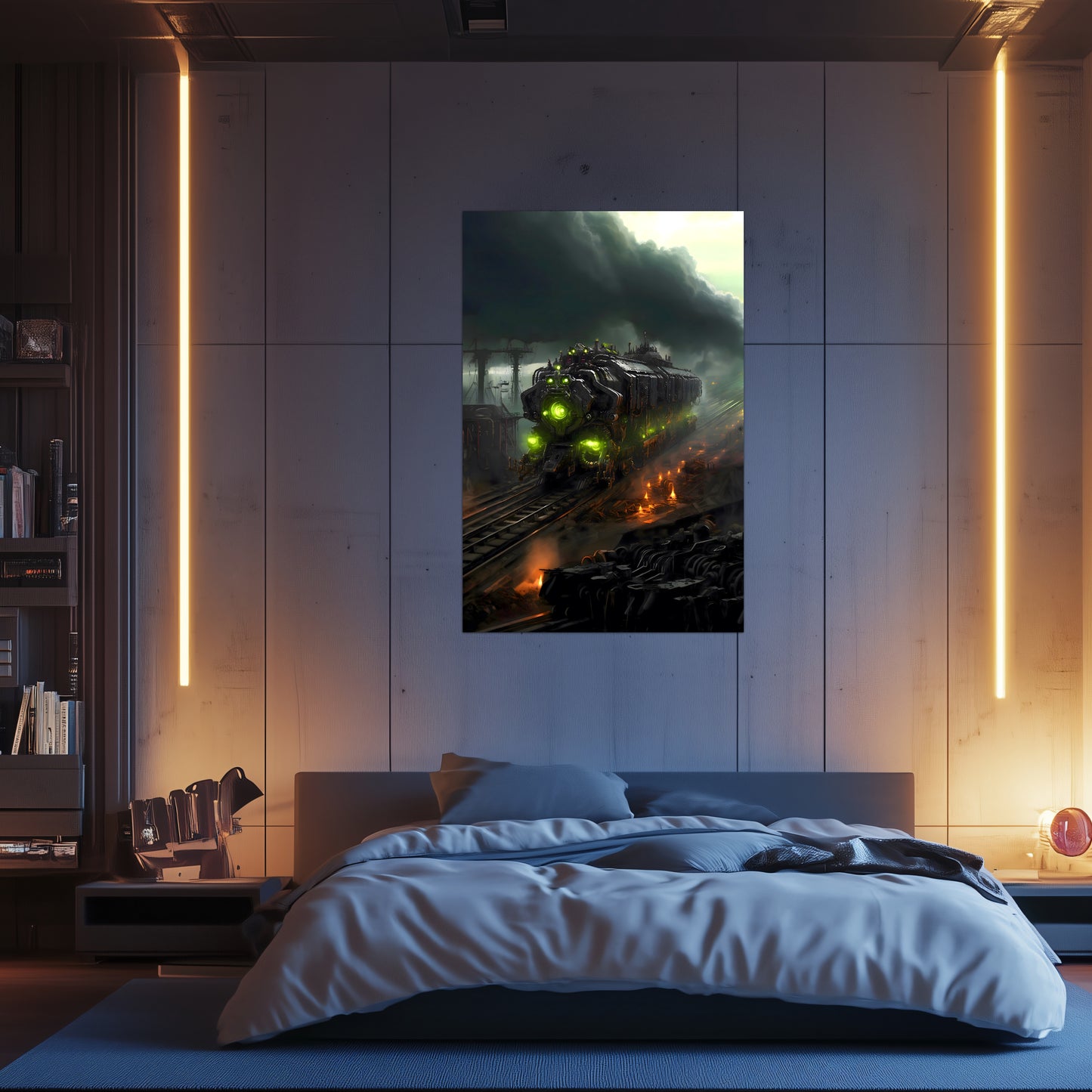 Zombie Train Poster – Dreadcrave Collector | Awe-Inspiring Wall Art for Sci-Fi & Fantasy Train Enthusiasts | Unique and Exclusive Artwork