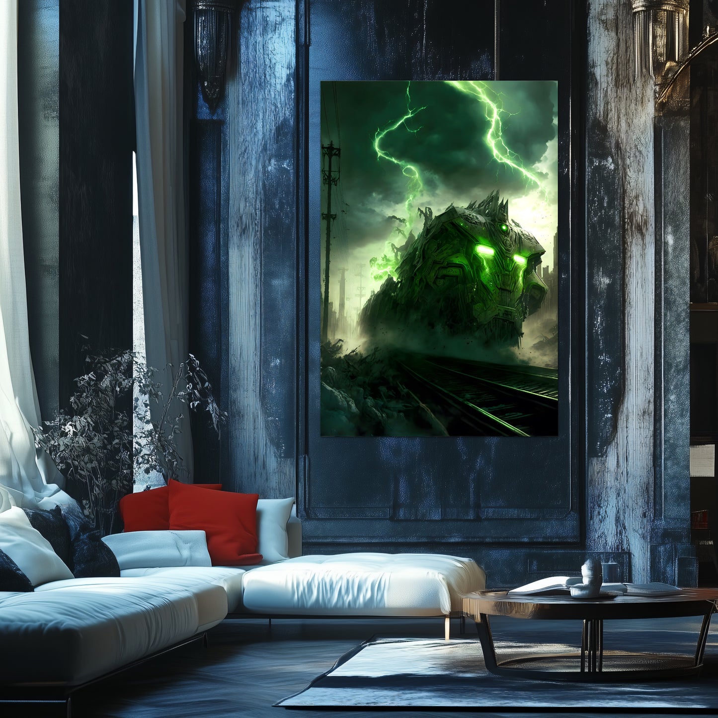 Zombie Train Poster – Wraithstorm Oppressor | Awe-Inspiring Wall Art for Sci-Fi & Fantasy Train Enthusiasts | Unique and Exclusive Artwork