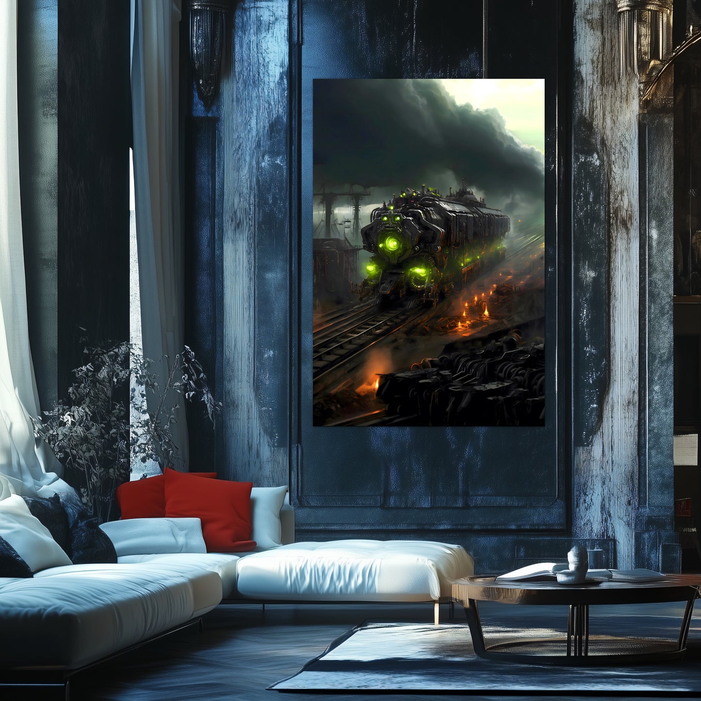Zombie Train Poster – Dreadcrave Collector | Awe-Inspiring Wall Art for Sci-Fi & Fantasy Train Enthusiasts | Unique and Exclusive Artwork