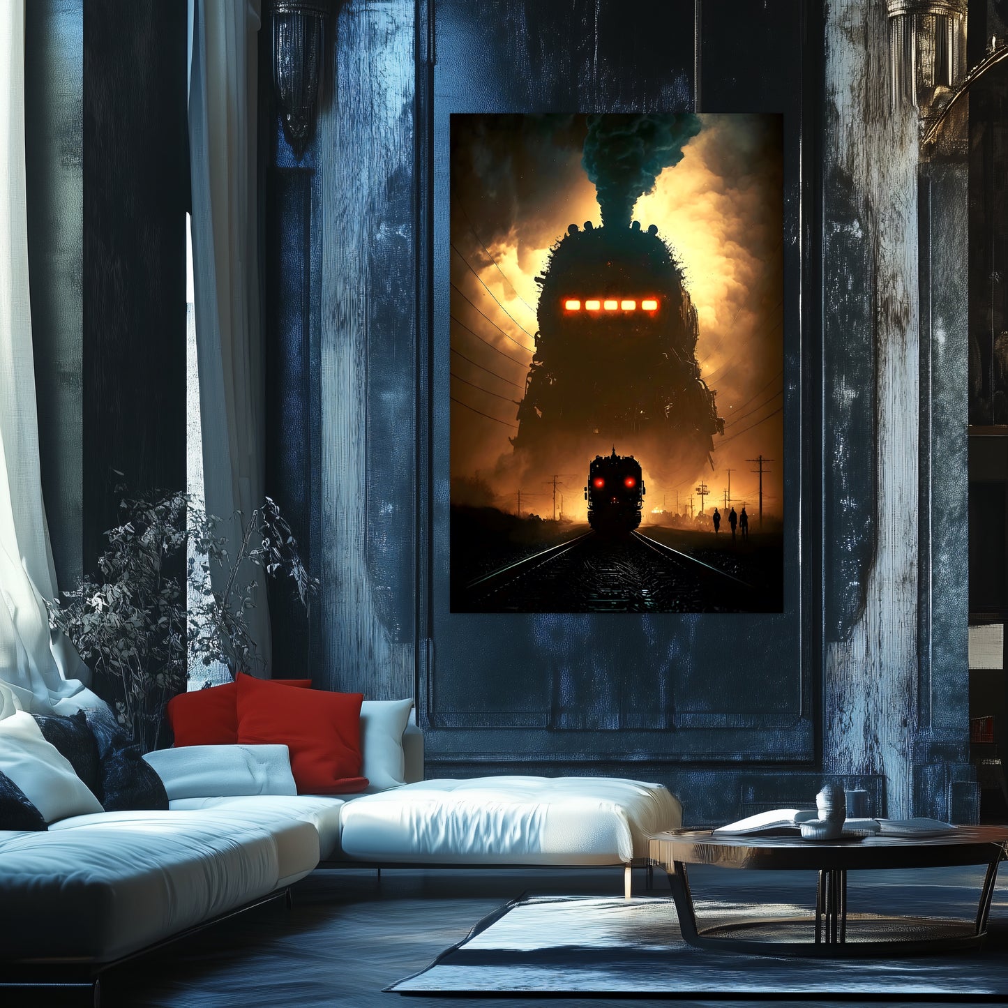Post-Apocalyptic Train Poster – The Endbringer | Awe-Inspiring Wall Art for Sci-Fi & Fantasy Train Enthusiasts | Unique and Exclusive Artwork