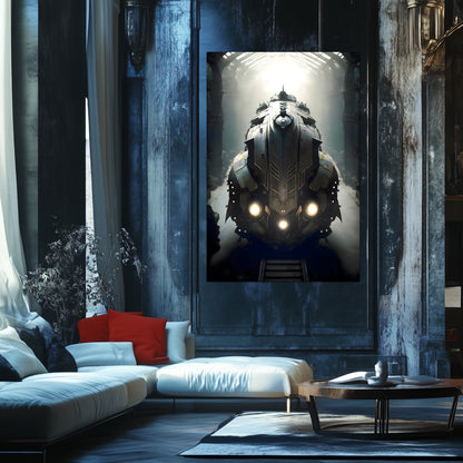 Diesel Train Poster – Chronos Magnus | Awe-Inspiring Wall Art for Sci-Fi & Fantasy Train Enthusiasts | Unique and Exclusive Artwork
