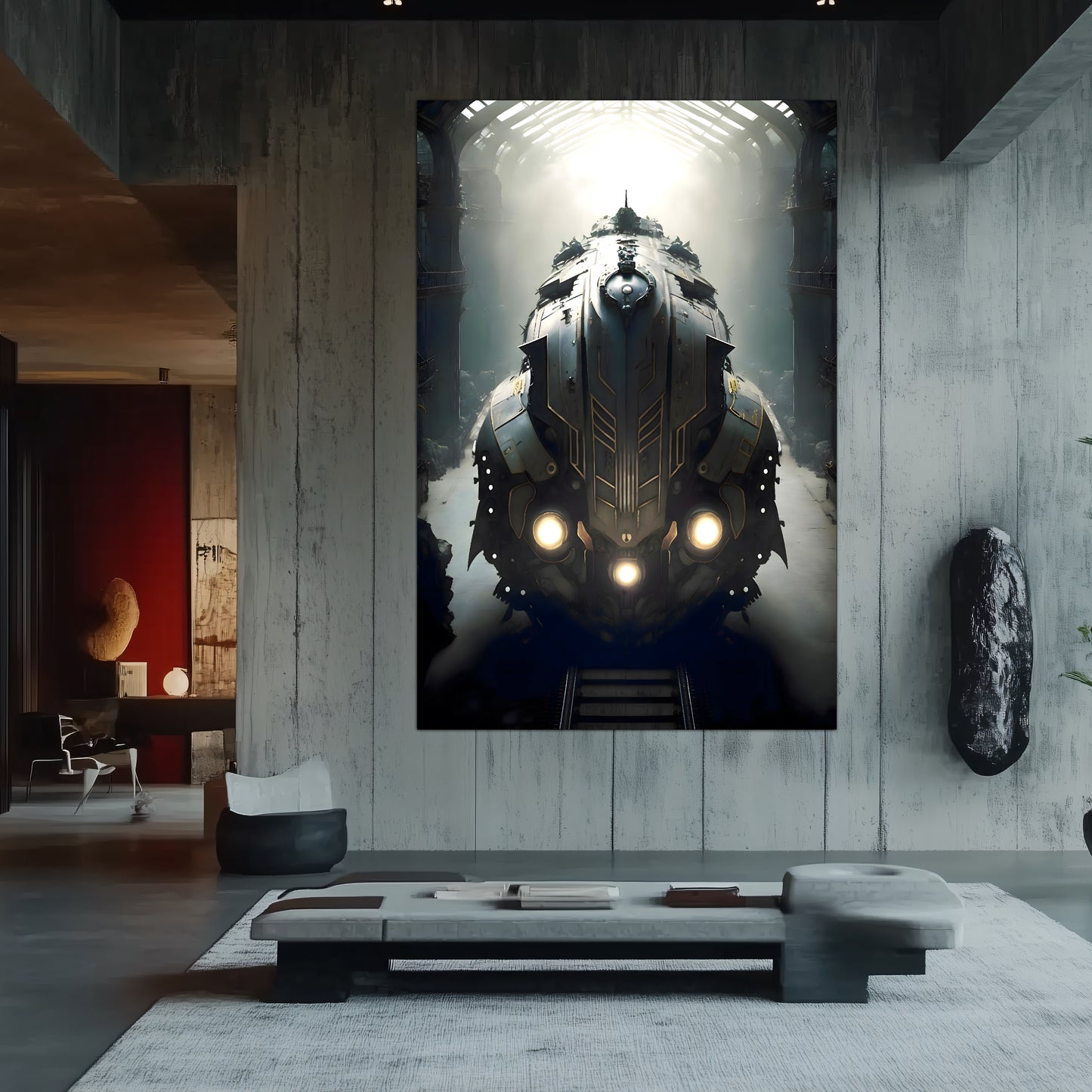 Diesel Train Poster – Chronos Magnus | Awe-Inspiring Wall Art for Sci-Fi & Fantasy Train Enthusiasts | Unique and Exclusive Artwork