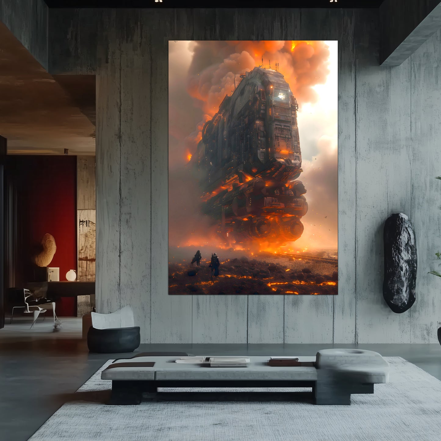Wasteland Train Poster – Exodus Beta | Awe-Inspiring Wall Art for Sci-Fi & Fantasy Train Enthusiasts | Unique and Exclusive Artwork