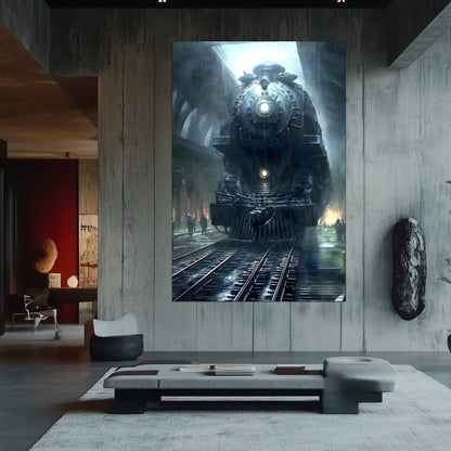 Dystopia Train Poster – SPX 4449 | Awe-Inspiring Wall Art for Sci-Fi & Fantasy Train Enthusiasts | Unique and Exclusive Artwork