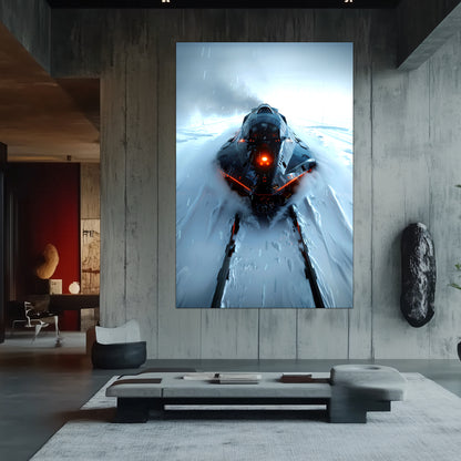 Cyberpunk Train Poster – The Demon's Dagger | Awe-Inspiring Wall Art for Sci-Fi & Fantasy Train Enthusiasts | Unique and Exclusive Artwork