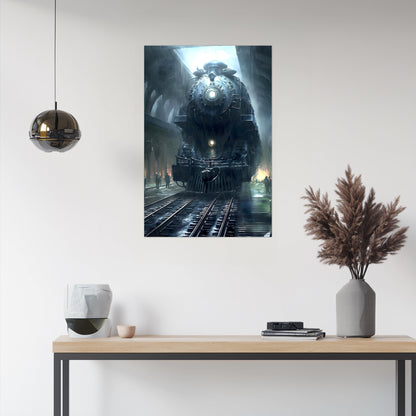 Dystopia Train Poster – SPX 4449 | Awe-Inspiring Wall Art for Sci-Fi & Fantasy Train Enthusiasts | Unique and Exclusive Artwork