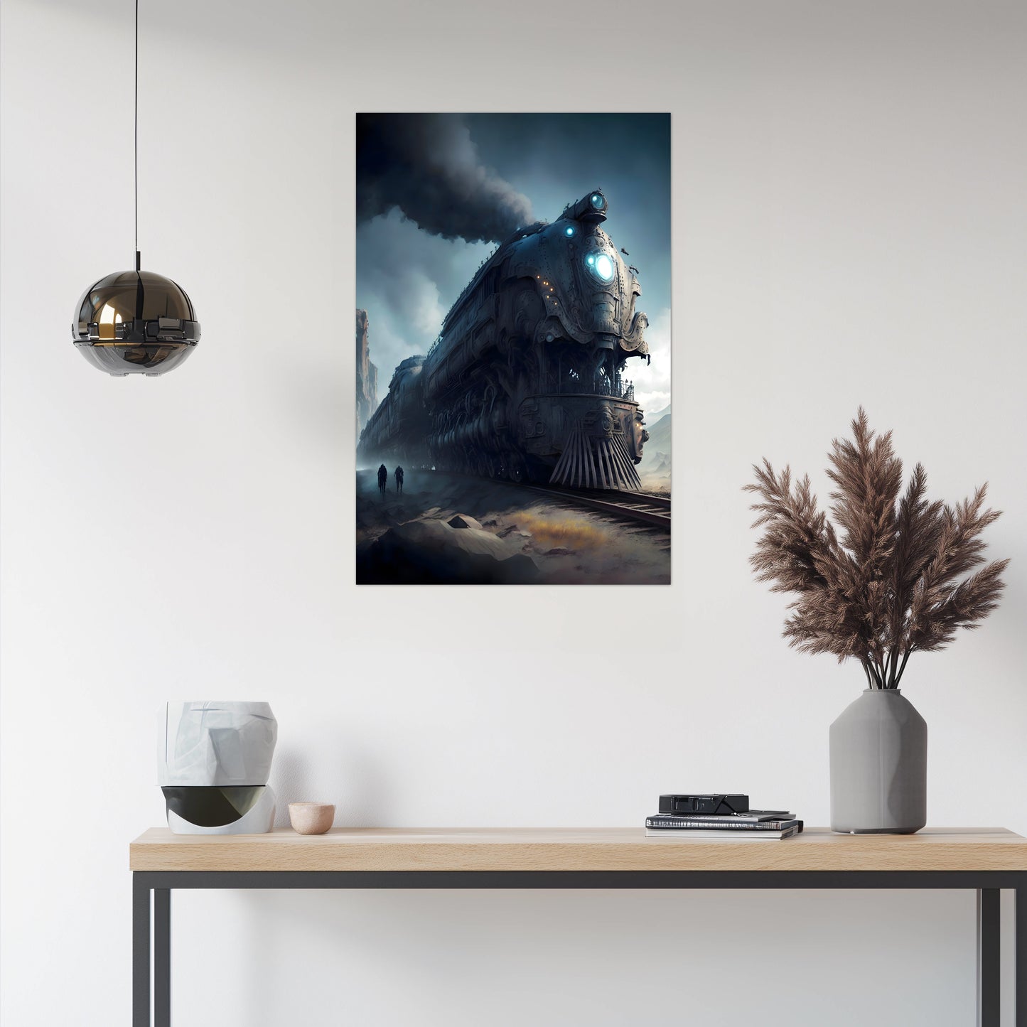 Dystopia Train Poster – Titanforge Paladin | Awe-Inspiring Wall Art for Sci-Fi & Fantasy Train Enthusiasts | Unique and Exclusive Artwork