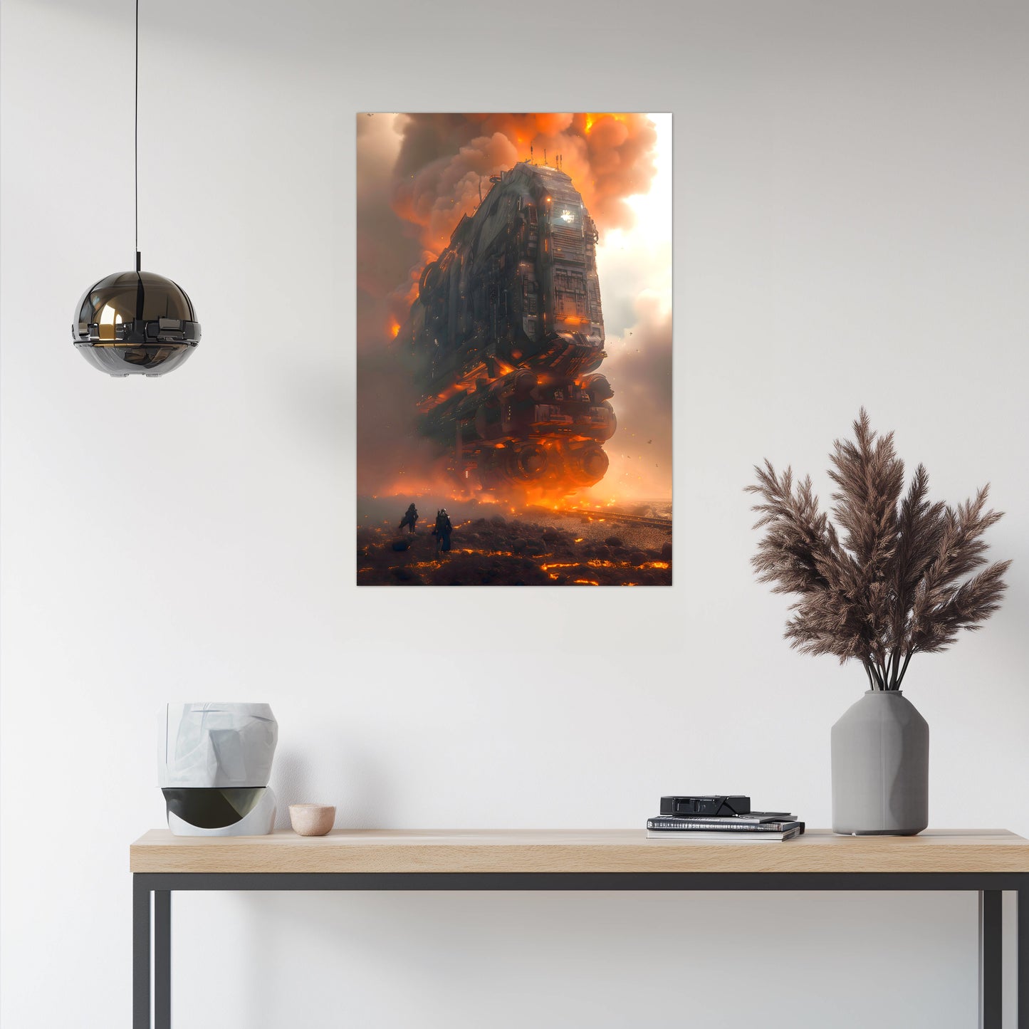 Wasteland Train Poster – Exodus Beta | Awe-Inspiring Wall Art for Sci-Fi & Fantasy Train Enthusiasts | Unique and Exclusive Artwork