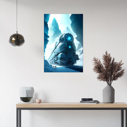 Post-Apocalyptic Train Poster – Icebreaker | Awe-Inspiring Wall Art for Sci-Fi & Fantasy Train Enthusiasts | Unique and Exclusive Artwork