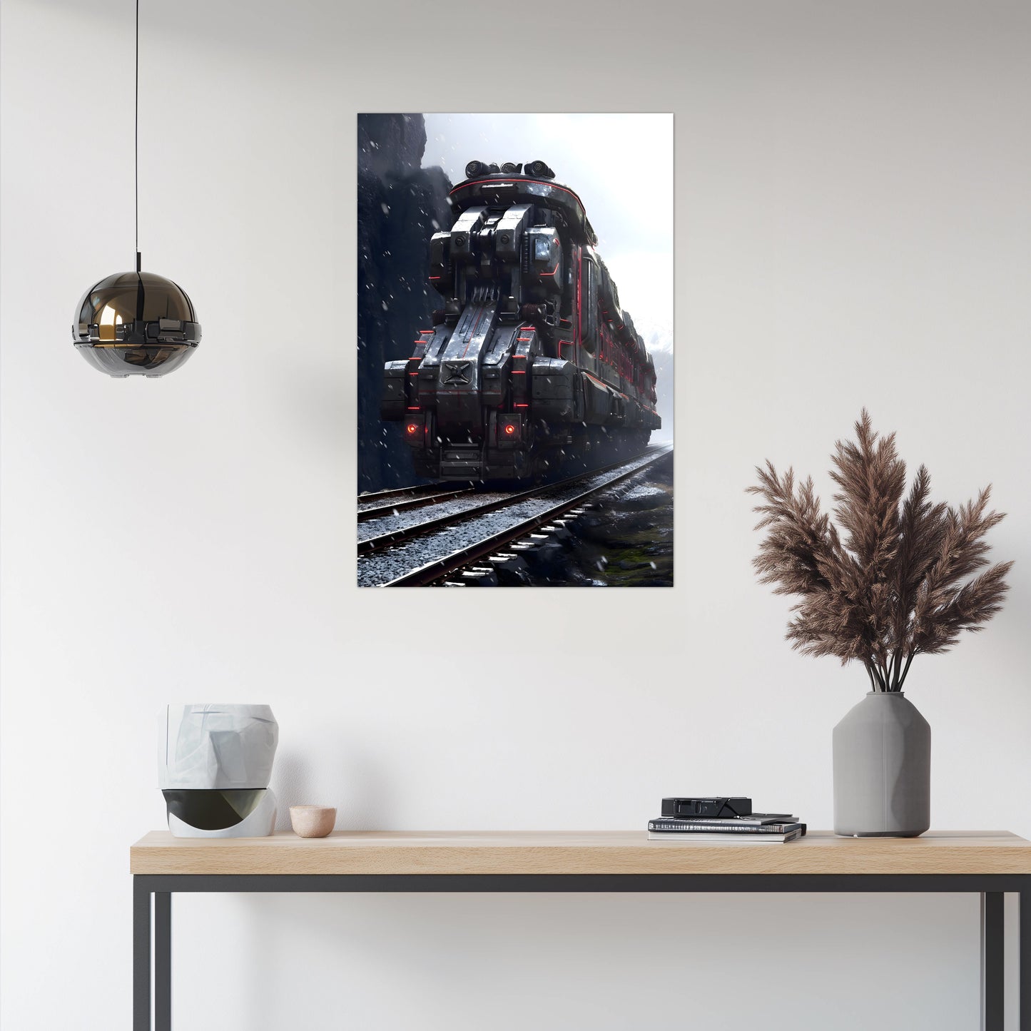 Dystopia Train Poster – Ironridge Bastion | Awe-Inspiring Wall Art for Sci-Fi & Fantasy Train Enthusiasts | Unique and Exclusive Artwork