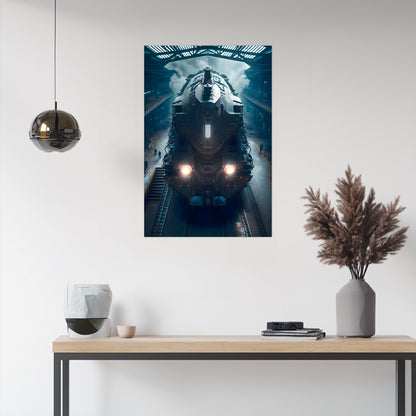 Diesel Train Poster – Rex Temporis | Awe-Inspiring Wall Art for Sci-Fi & Fantasy Train Enthusiasts | Unique and Exclusive Artwork