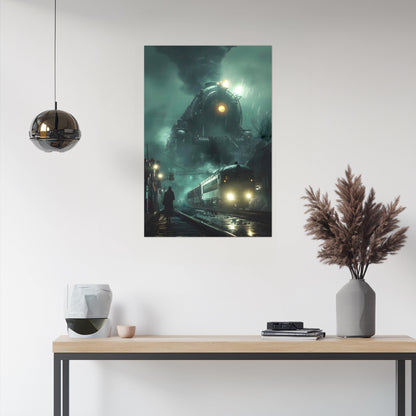 Fantasy Train Poster – Titan Wraith | Awe-Inspiring Wall Art for Sci-Fi & Fantasy Train Enthusiasts | Unique and Exclusive Artwork