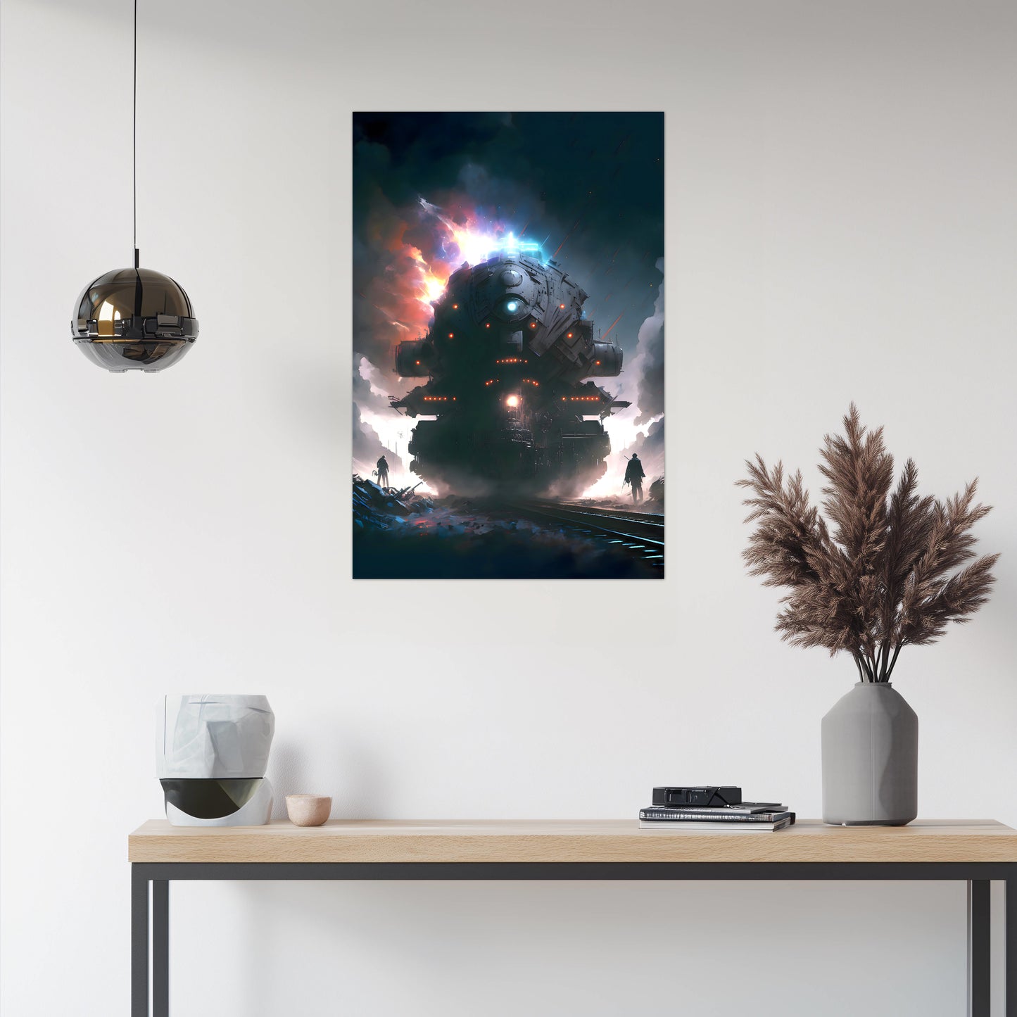 Wasteland Train Poster – The Voidstalker | Awe-Inspiring Wall Art for Sci-Fi & Fantasy Train Enthusiasts | Unique and Exclusive Artwork