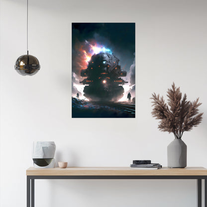 Wasteland Train Poster – The Voidstalker | Awe-Inspiring Wall Art for Sci-Fi & Fantasy Train Enthusiasts | Unique and Exclusive Artwork