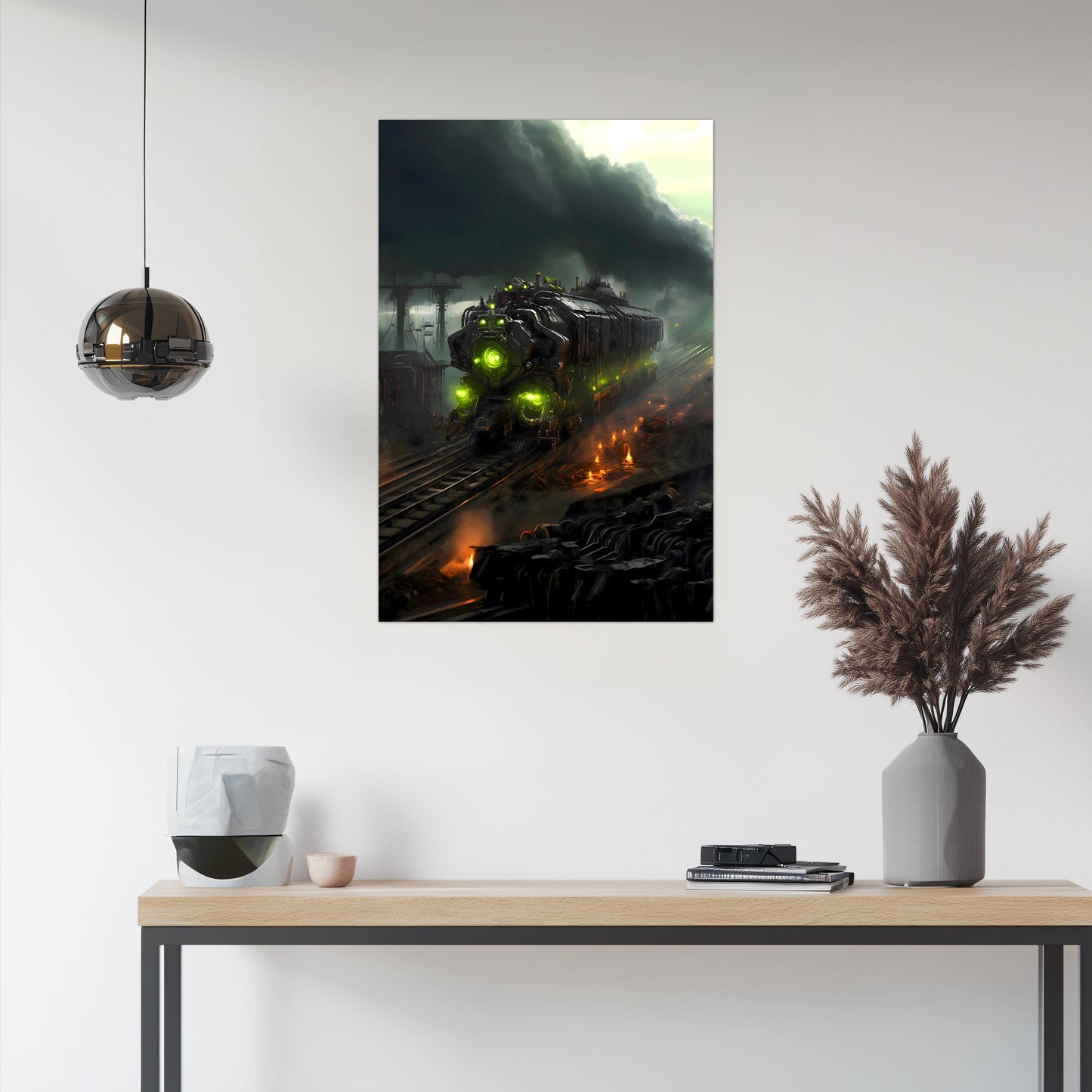 Zombie Train Poster – Dreadcrave Collector | Awe-Inspiring Wall Art for Sci-Fi & Fantasy Train Enthusiasts | Unique and Exclusive Artwork