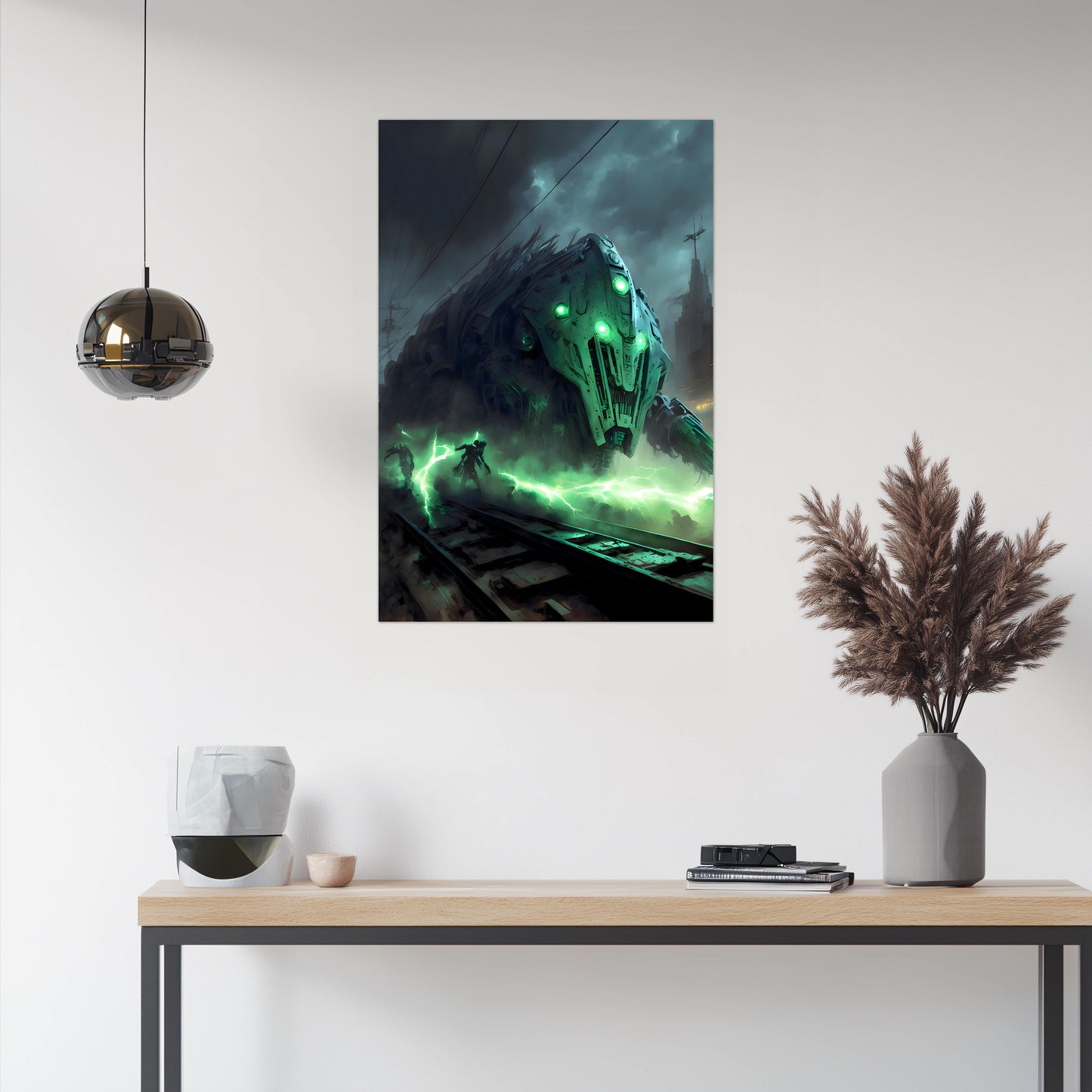 Zombie Train Poster – Darkclad Adjudicator | Awe-Inspiring Wall Art for Sci-Fi & Fantasy Train Enthusiasts | Unique and Exclusive Artwork