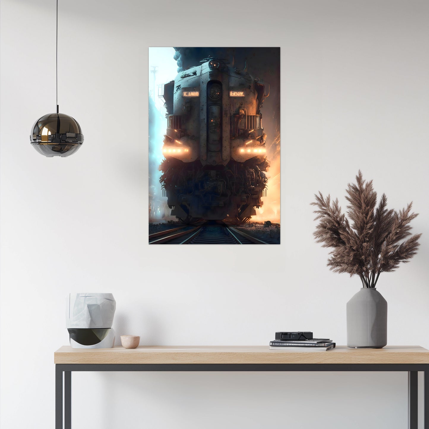 Diesel Train Poster – Warhound Mk IV | Awe-Inspiring Wall Art for Sci-Fi & Fantasy Train Enthusiasts | Unique and Exclusive Artwork