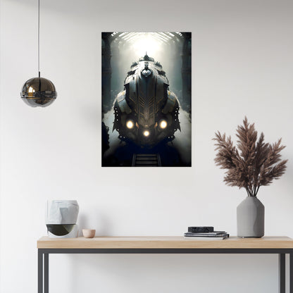 Diesel Train Poster – Chronos Magnus | Awe-Inspiring Wall Art for Sci-Fi & Fantasy Train Enthusiasts | Unique and Exclusive Artwork