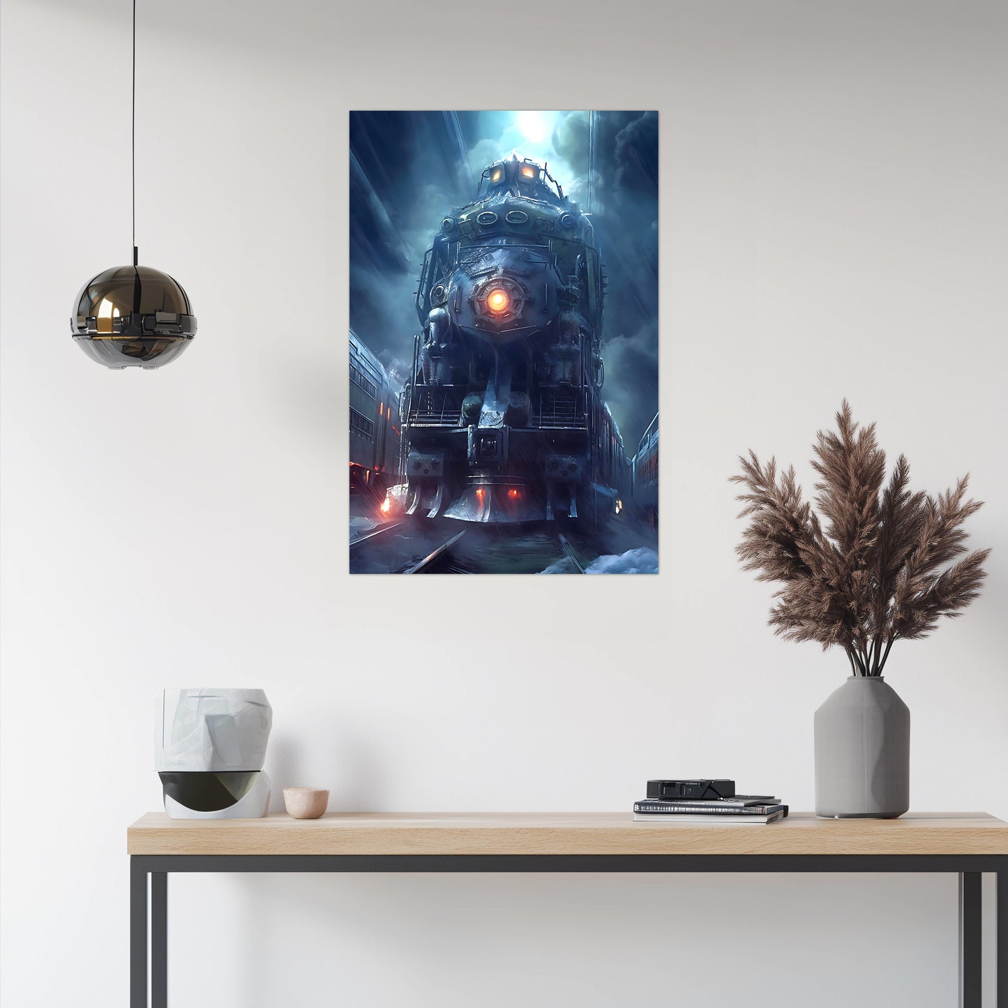 Post-Apocalyptic Train Poster – Winterborn Thunderheart | Awe-Inspiring Wall Art for Sci-Fi & Fantasy Train Enthusiasts | Unique and Exclusive Artwork