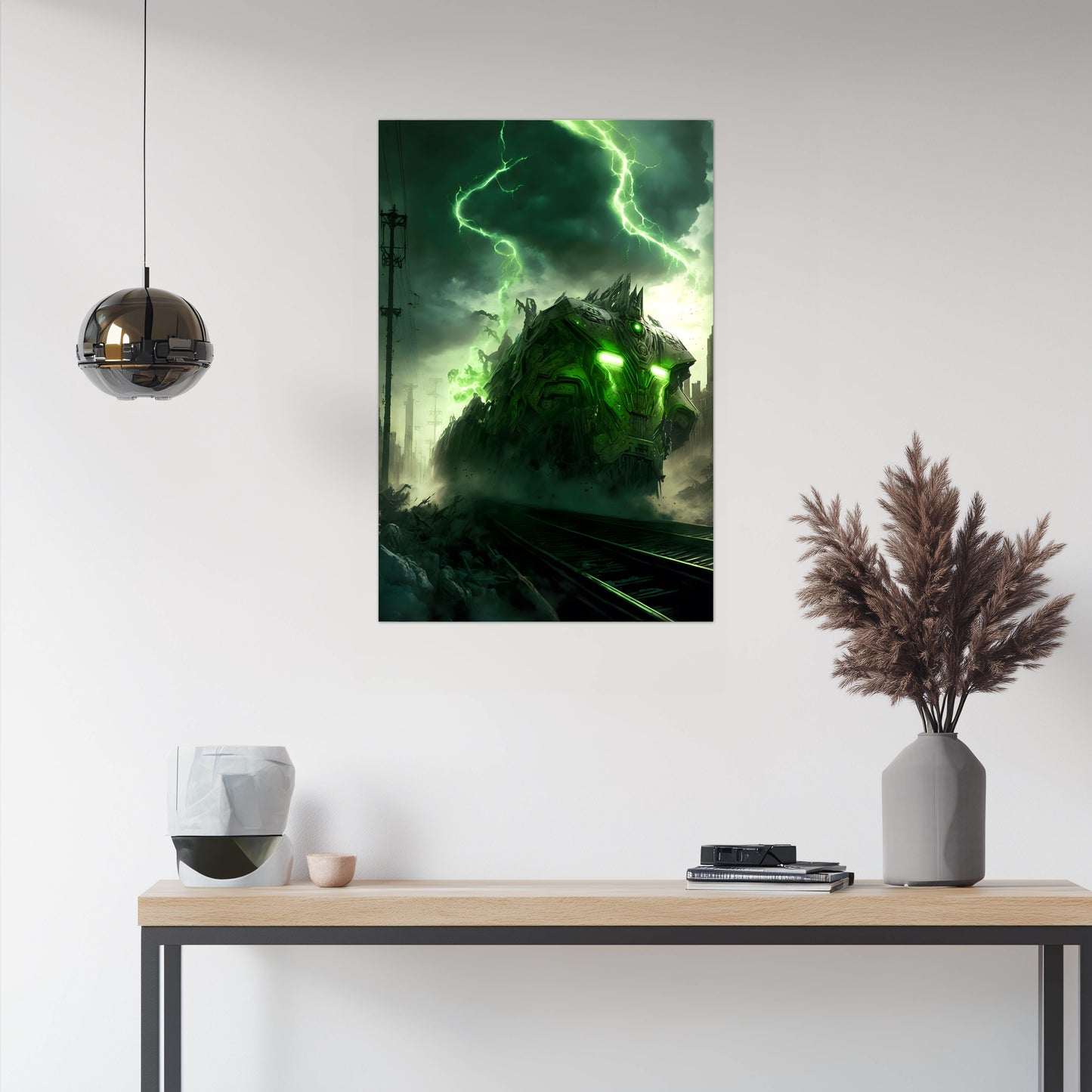 Zombie Train Poster – Wraithstorm Oppressor | Awe-Inspiring Wall Art for Sci-Fi & Fantasy Train Enthusiasts | Unique and Exclusive Artwork
